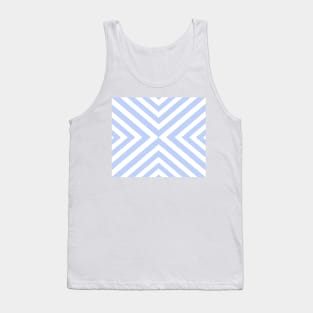 Abstract triangles geometric pattern - blue and white. Tank Top